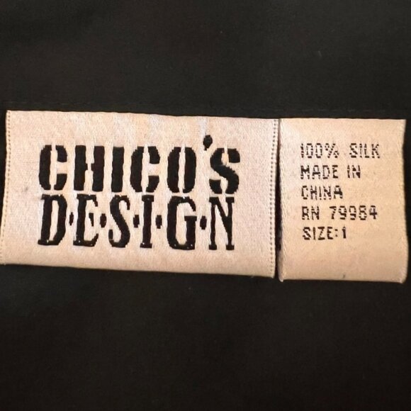Chico's silk, button down top/jacket - Picture 4 of 6